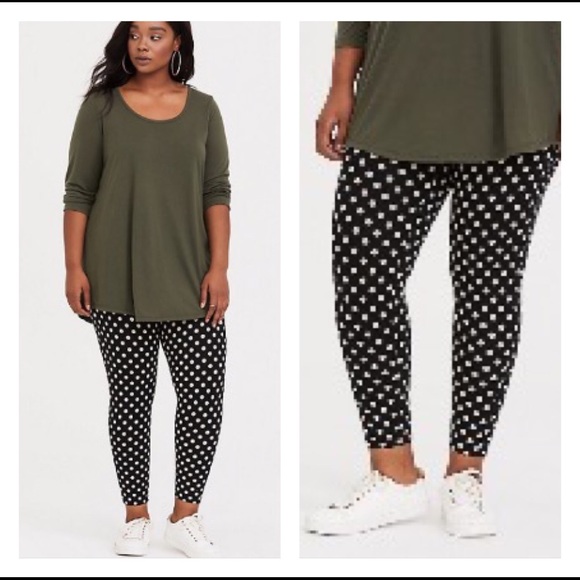 torrid Pants - Black and white polka dot leggings